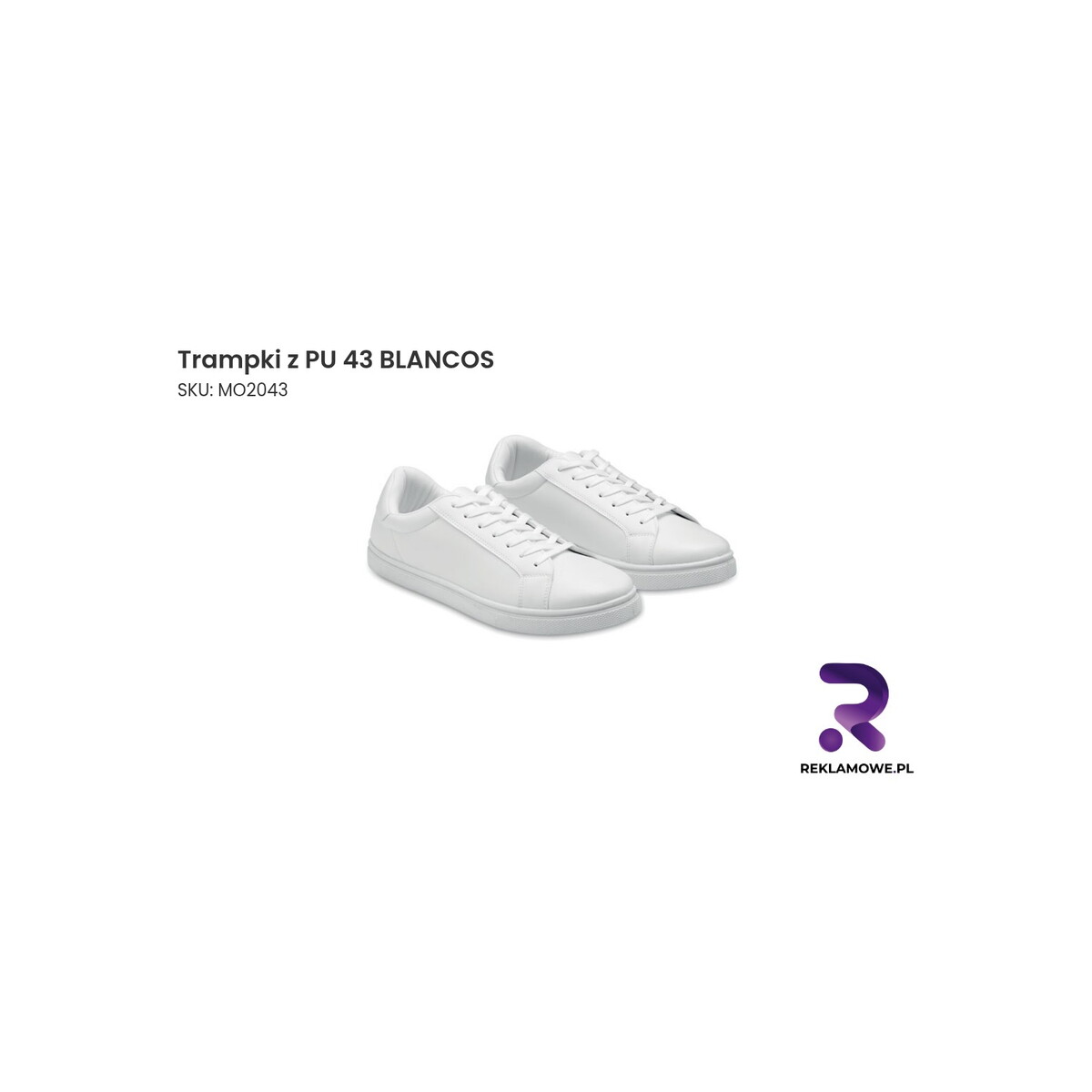 Trampki z PU 43 Blancos – białe trampki damskie