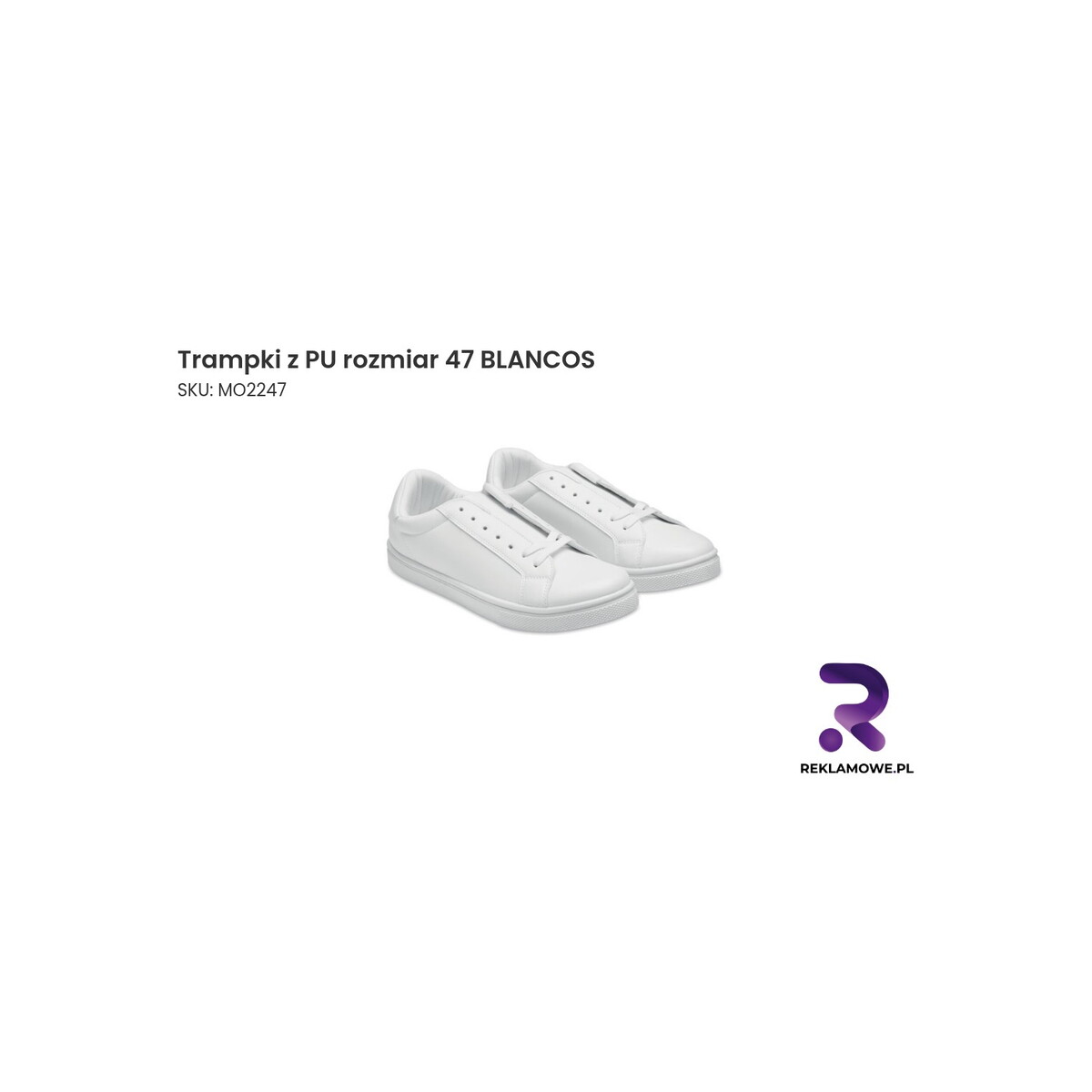 Trampki z PU rozmiar 47 BLANCOS – białe sneakersy męskie